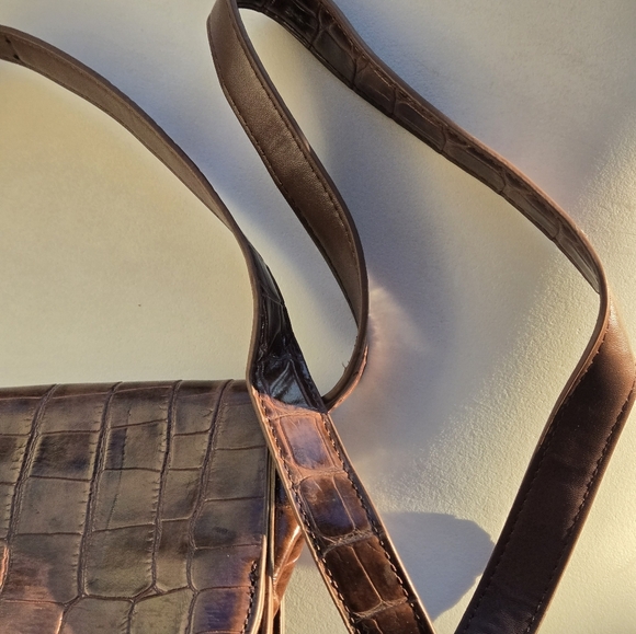 Urban Outfitters faux croc purse Brown - Picture 3 of 5